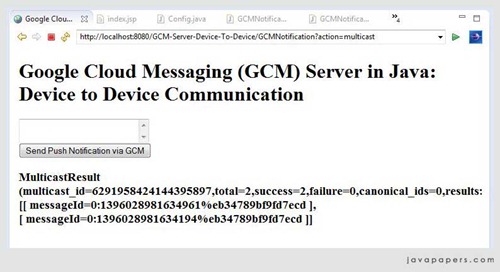 Google-GCM-Multicast-message-sent