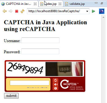 reCAPTCHA Java