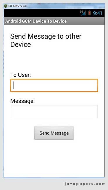 Android-Google-GCM-Device-To-Device-Send-Message
