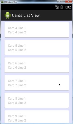 Android-Cards-List-View