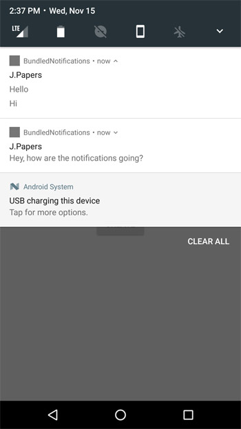 Android Bundled Notification